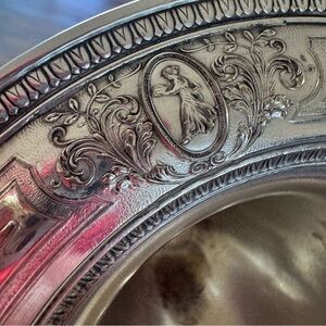 Antique Evans 109 Stamped EPNS Silver Plate Vase Ornate 6”